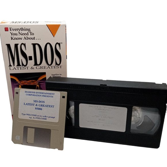 MS DOS Latest and Greatest VHS Floppy Video Everything You Need To Know Vintage - Picture 1 of 9